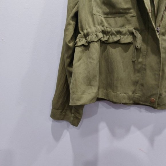 BY ANTHROPOLOGIE Oversized Utility Jacket Moss Green Size Small - Picture 4 of 8